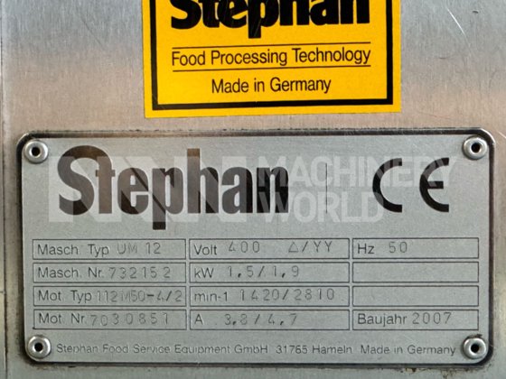 2007 STEPHAN 通用垂直切割过程混合机