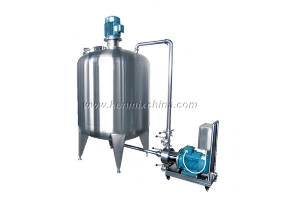 康迈克斯直线式混合机搭配罐体使用