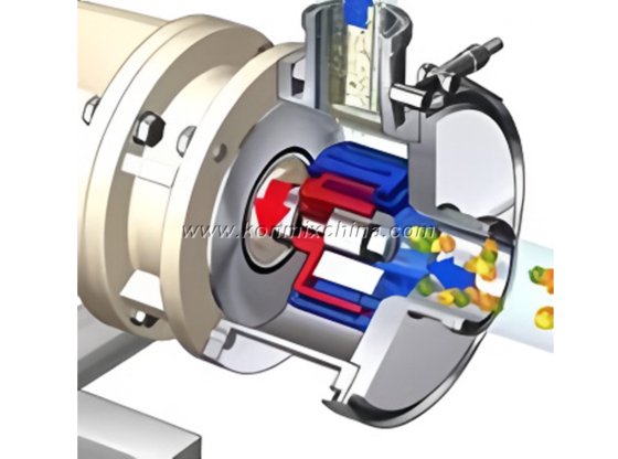 康迈克斯直线式混合机搭配罐体使用