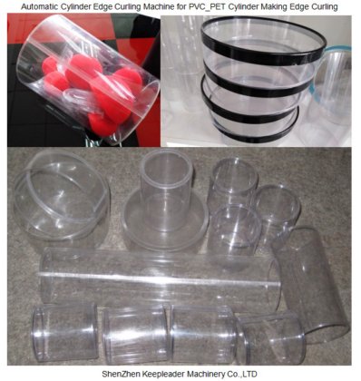 Keepleader 塑料圆筒制作全自动圆筒卷边成型机