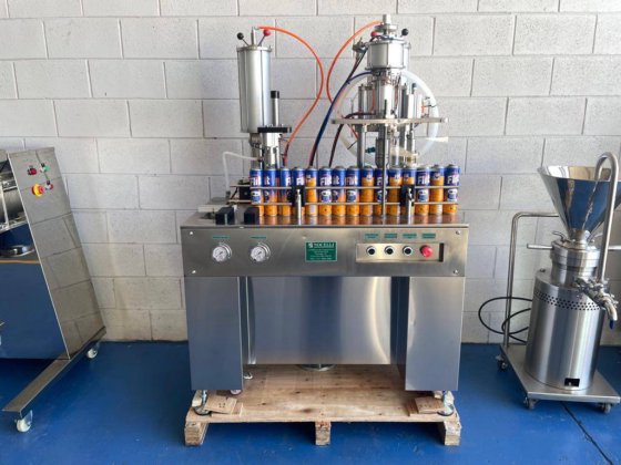 Envasadora de aerosol semi automatica