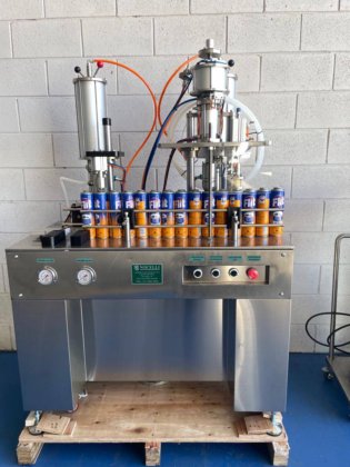 Envasadora de aerosol semi automatica