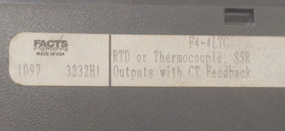 FACTS ENGINEERING F4-4LTC TEMPERATURE CONTROLLER