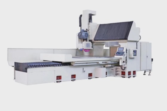 作为 Hwacheon 固定梁龙门双头导轨磨床