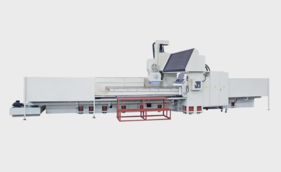 作为 Hwacheon 固定梁龙门双头导轨磨床