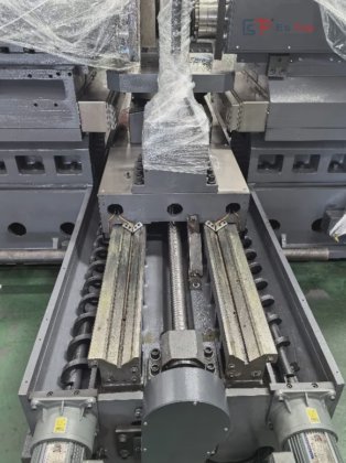 Estop Machinery 用于齿轮制造的自动双头铣床，带安全保护装置，类似武田铣床 Bxr1600nc