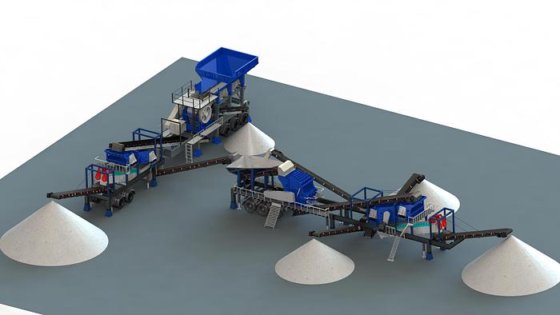 多目的モバイルジョー&インパクトクラッシャー | 一次、二次、三次段階