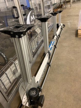 Transportador modular Flexlink com giro