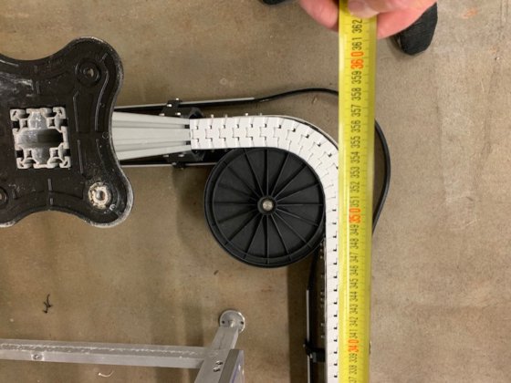 スイング付きフレックスリンクモジュラーコンベヤ