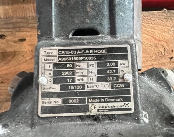 グルンドフォスポンプ CR15-03PUMP、グルンドフォス
