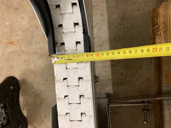 带双摆臂的不锈钢模块化输送机