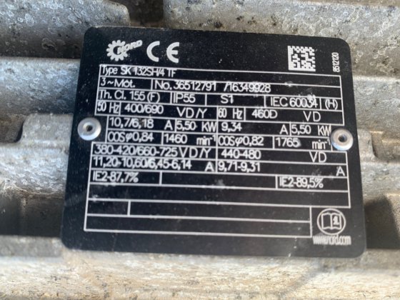 JEC 旋转凸轮泵 5.5 千瓦