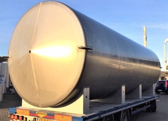 从未使用过的 50 立方米卧式不锈钢储罐