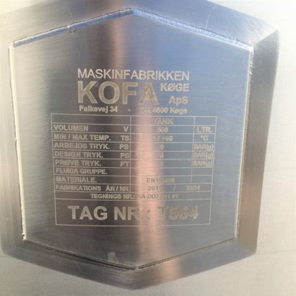 500 升立式搅拌罐