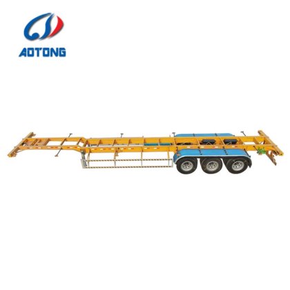 3 Axle 40FT Skeletal Semi Trailer Frame for Ocean Shipping Containers ...