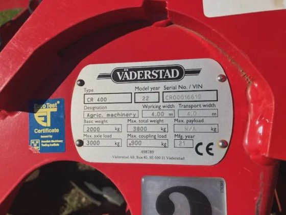 2022 Väderstad CR400