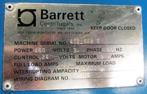 Barrett 402-E Späneschleuder.