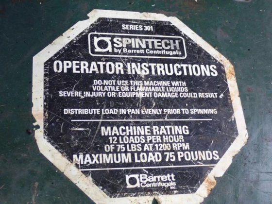 Barrett Spintech 301-E Spanwringer.