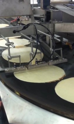 パンケーキの連続生産ライン