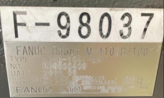 FANUC M410iB/160 PALLETIZING ROBOT WITH
