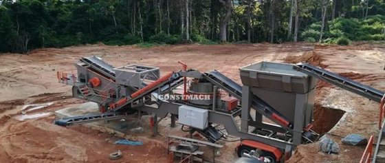 100 Tph 容量モバイル Vsi 破砕プラント、高品質