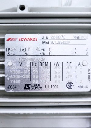 Edwards，E1M18，真空泵