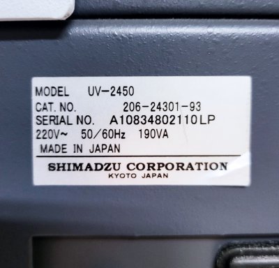 岛津，UV-2450，紫外可见分光光度计