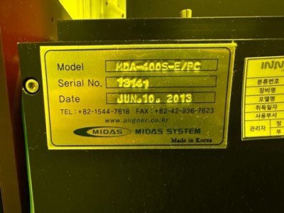 2013年 ミダスシステム、MDA-400S-E、マスクアライナー