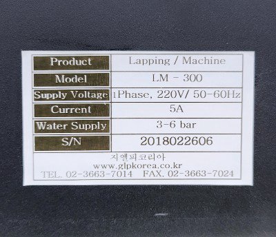 GLP韓国、LM-300、ラップ盤