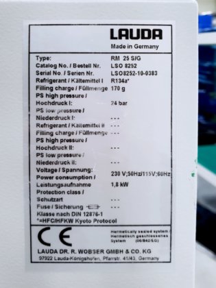 LAUDA, RM25 SG, Refrigeratore