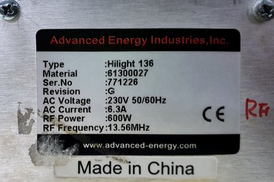 先进能源 Hilight136,射频功率