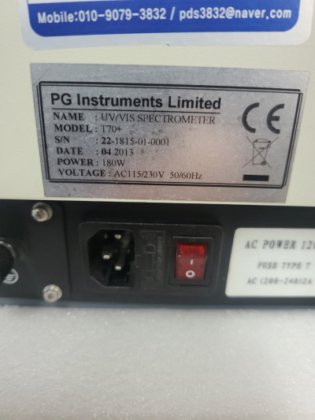 2013 PG 仪器公司，T70+，紫外可见分光光度计