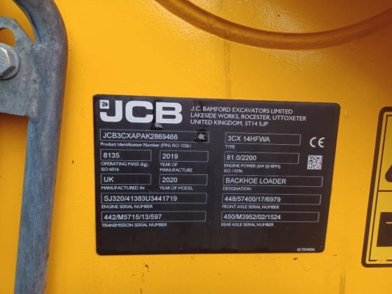 2021 JCB 3CX PLUS AEC