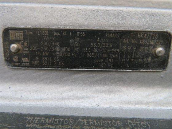 2007 ブッシュ製 真空ポンプ20馬力③