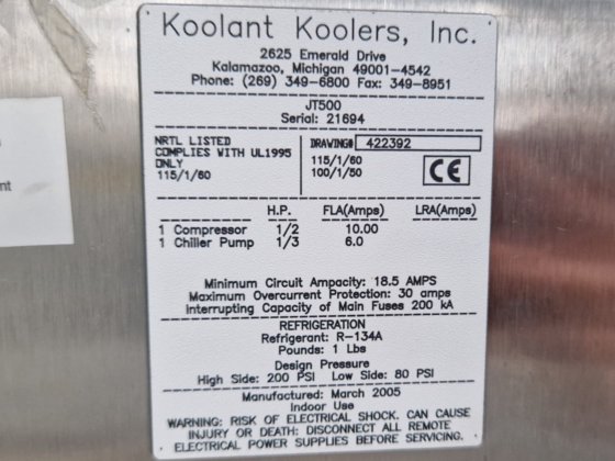 冷却剂与冷却器 JT500