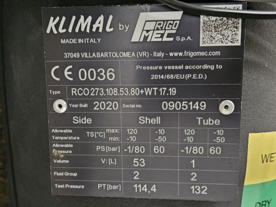 BitzerのCO2設置とコールドルーム