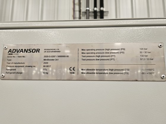 BitzerのCO2設置とコールドルーム