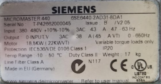 西门子 Micromaster 440