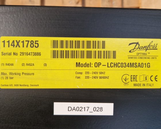 Danfoss OP - LCHC034MSA01G ブランド新しい凝縮ユニット