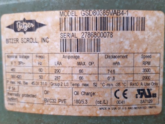 Bitzer GSD80385VAB4-1