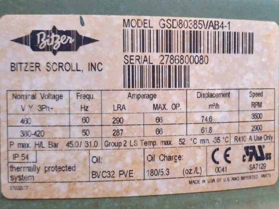 Bitzer GSD80385VAB4-1