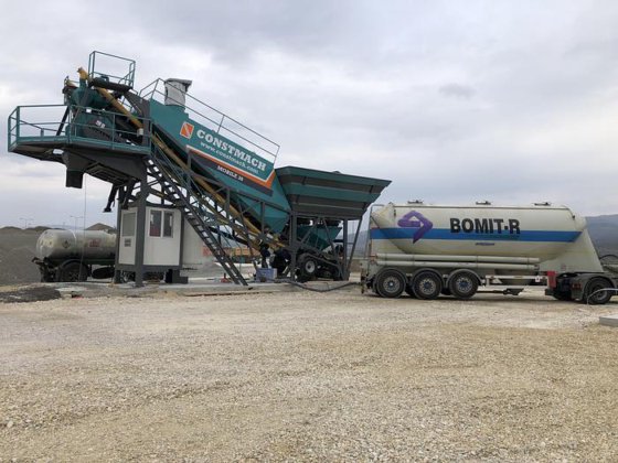 30立方/小时移动混凝土搅拌站