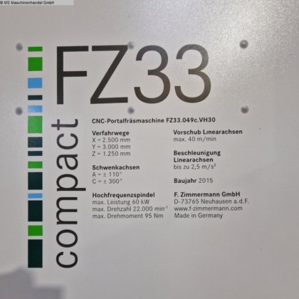 2015 ZIMMERMANN FZ33c in Germany