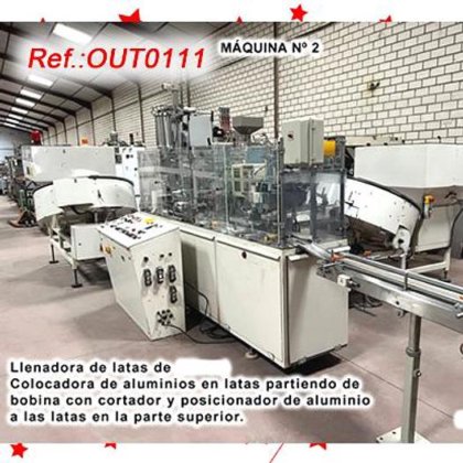 カートニングマシーンによる缶の充填、シーミング、グループ化、シュリンク包装のための完全なライン番号6471