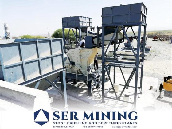 垂直シャフト破砕機を備えた固定式破砕・選別・砂洗浄プラント