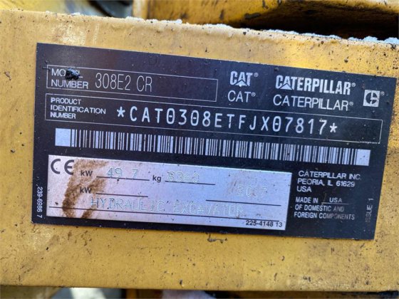 2017 CAT 308E2CR
