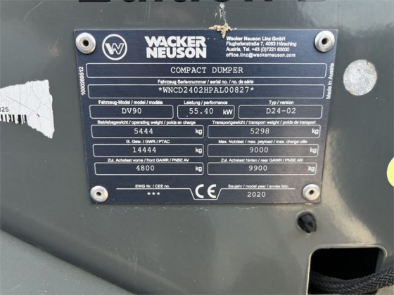 2020 Wacker Neuson DV 90