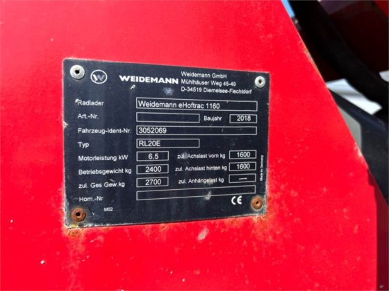 2018 Weidemann 1160 eHoftrack