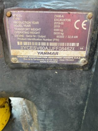 2019 Yanmar SV60