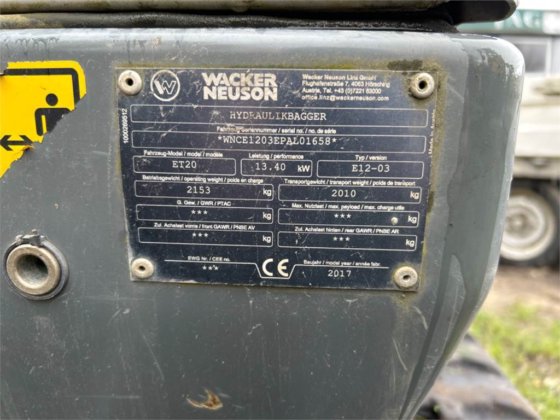 2017 Wacker Neuson ET20